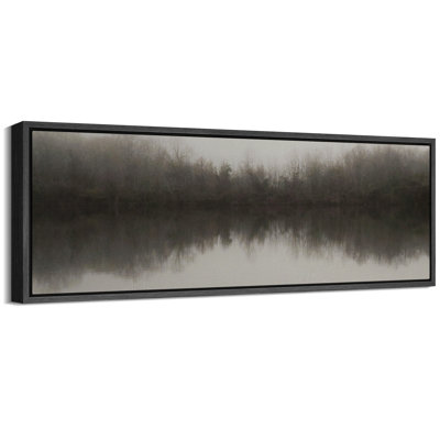«Misty Lake Serene Landscape», art moderne