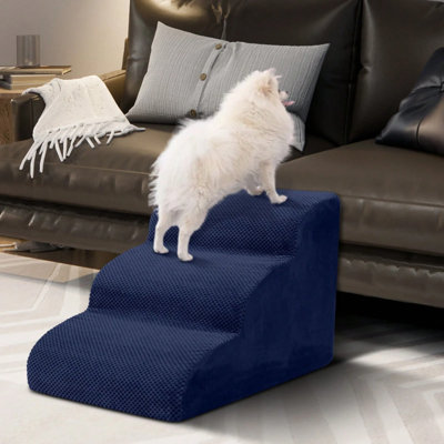 Escaliers pour chiens pour petits chiens - Marches en mousse haute densité, rampe antidérapante extra-large pour canapé ou lit, idéale pour les chiens âgés, les chiens blessés et les petits chats