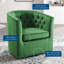 Fauteuil pivotant en velours Performance Prospect-1574749164