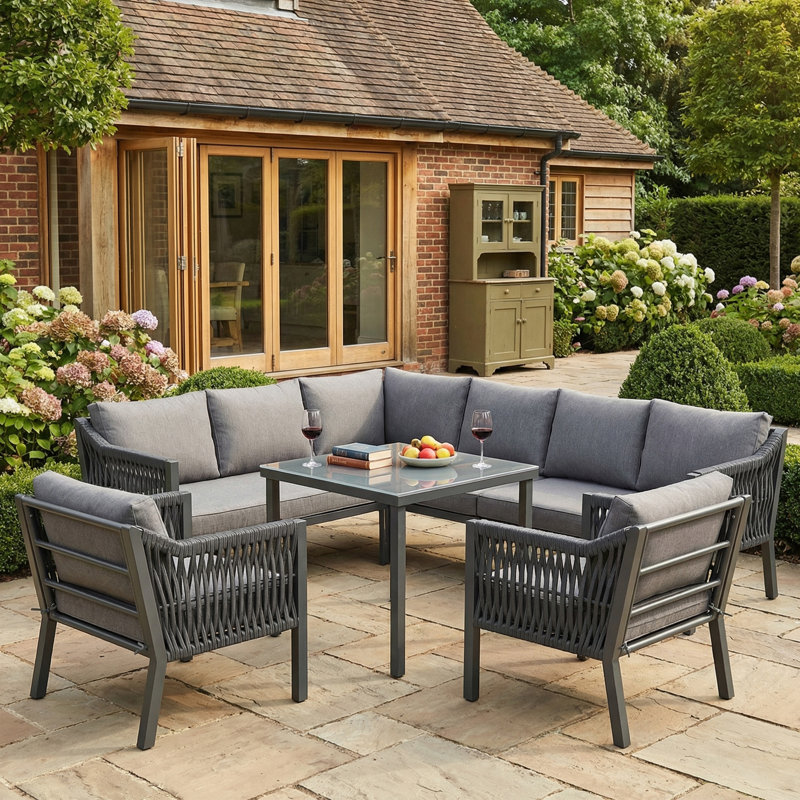 8-Person Patio Conversation Set With Cushions