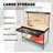 63 Inch Heavy-Duty Workbench with Drawers & Pegboard, Multi-Functional Tool Storage Cabinet for Workshop Garage