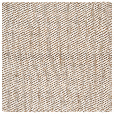 Natural Fiber Handwoven Jute Abstract Rug