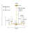 Vittori 5 - Light Gold Steel & Glass Dimmable Classic / Traditional Chandelier