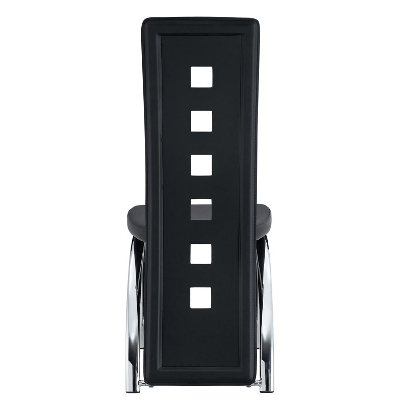 Chaise rembourrée Phoebe, Black, Silver
