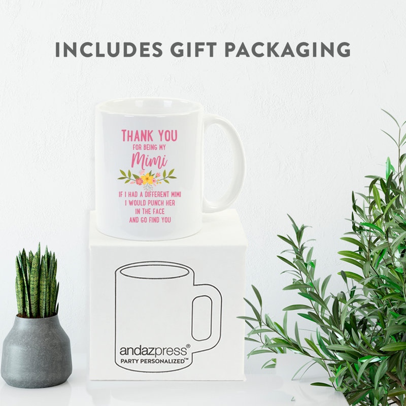 Grande tasse à café « thank you for be », Mimi