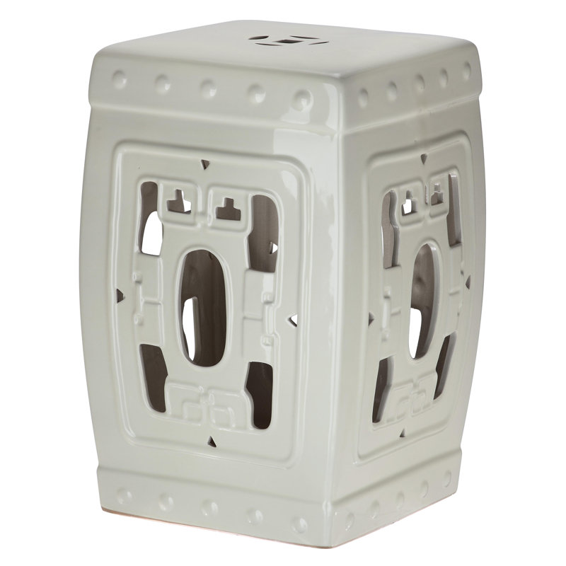 Tabouret de jardin Casey-Lea, Crème