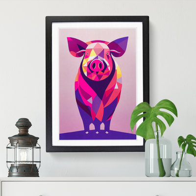 Pig Abstract - Single Picture Frame Print