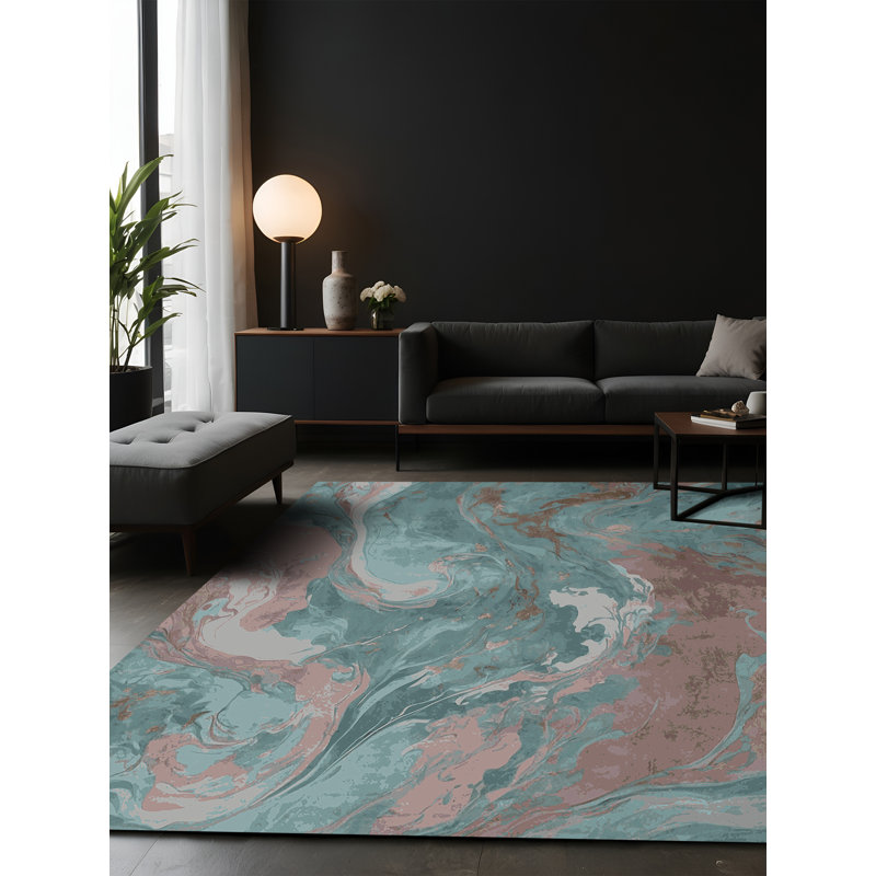Tapis gris soyeux et moelleux, Carré 3 pi