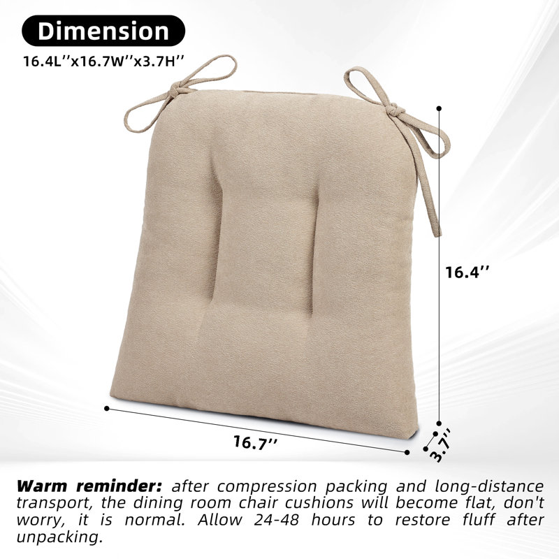 Coussin de siège 4 pièces Ebern Designs, Beige