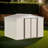 10x8 ft White Outdoor Garden Shed, Aluminum Alloy Frame with Hinge Door