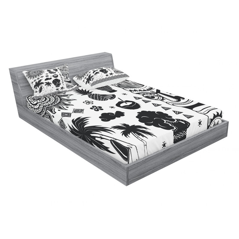 Microfiber Sheet Set, Queen Sheet Set with Fitted Sheet