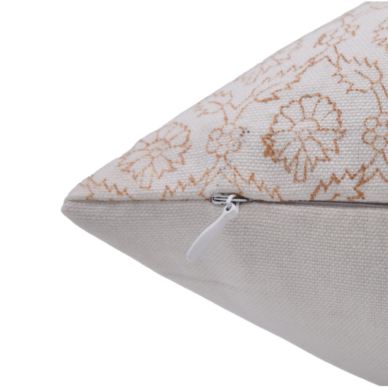  Housse de coussin en coton Floral, Carré, 22 po x 22 po