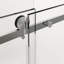 60 po X P 76 po H Porte de douche coulissante simple sans cadre avec finition en nickel brossé et verre transparent-122790644