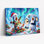 «Penguin Christmas Scene With Aurora And Igloo», reproduction d'art sur toile tendue sur toile, ensemble de 1