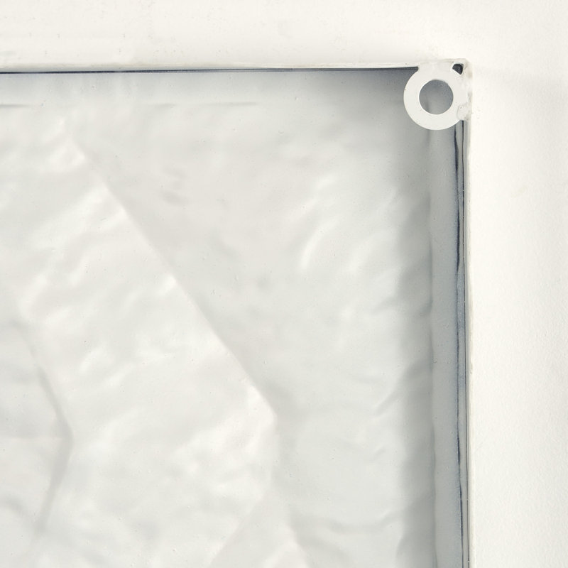 White Geometric Textured Metal Wall Sculpture