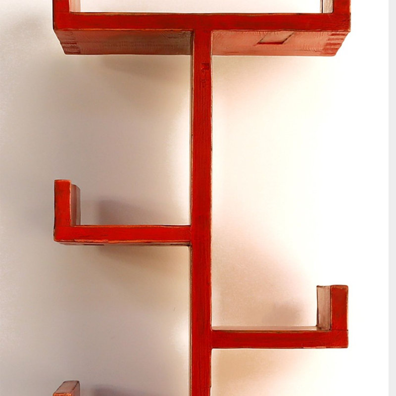Bibliothèque créative en forme d'arbre, Rouge