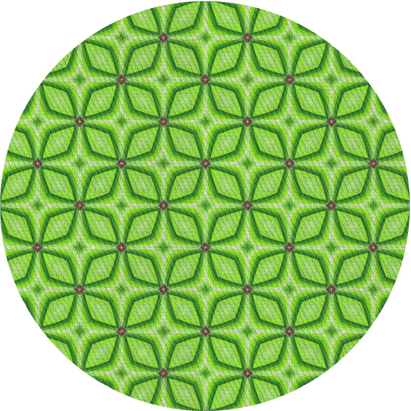 Geometric Indoor Rug, Round 6' x 6'