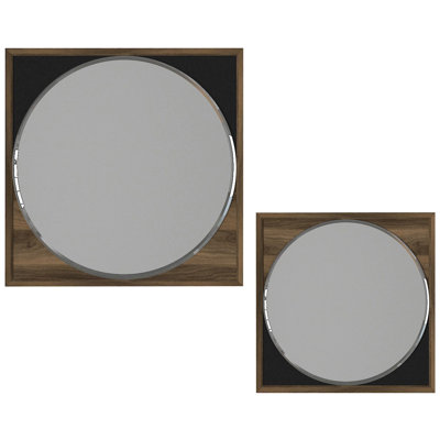 Ellon Wood Flat Wall Mirror