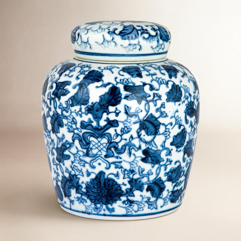 Chadwicks Ceramic Ginger Jar, 6.5'' H x 5.5'' W x 5.5'' D