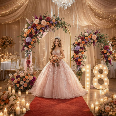 Gold Metal Wedding Arch Backdrop Stand Set Of 2, 7.2ft And 6ft Balloon Arch Frame For Ceremony, Party And Event Decor