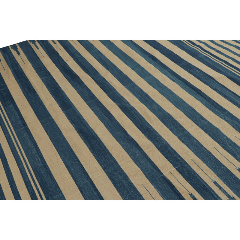 Dhuree Cotton Striped Area Rug, Rectangle 14' x 20'