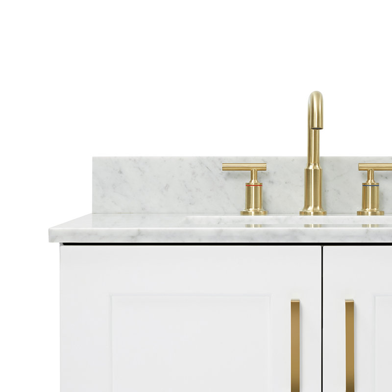ARIEL TAYLOR 73 IN DOUBLE RECTANGLE SINK VANITY 2, White, Rectangular, 73"