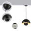 Luminaire suspendu moderne pour îlot de cuisine noir, plafonnier à dôme en métal mat pour îlot de cuisine, salle à manger, chambre à coucher (ensemble de 3)