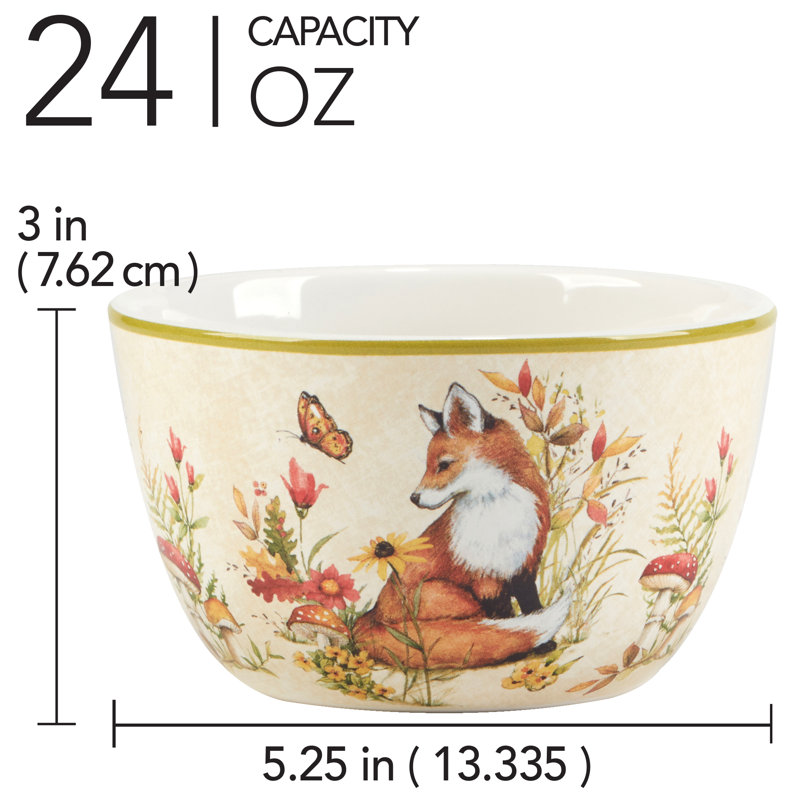 Ensemble de 4 bols à crème glacée Woodland