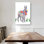 Traditional Peruvian Lama - Gray Metal Print for Home Decor