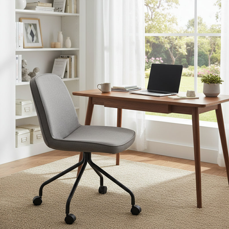Modern Rolling Office Chair - Charcoal Gray