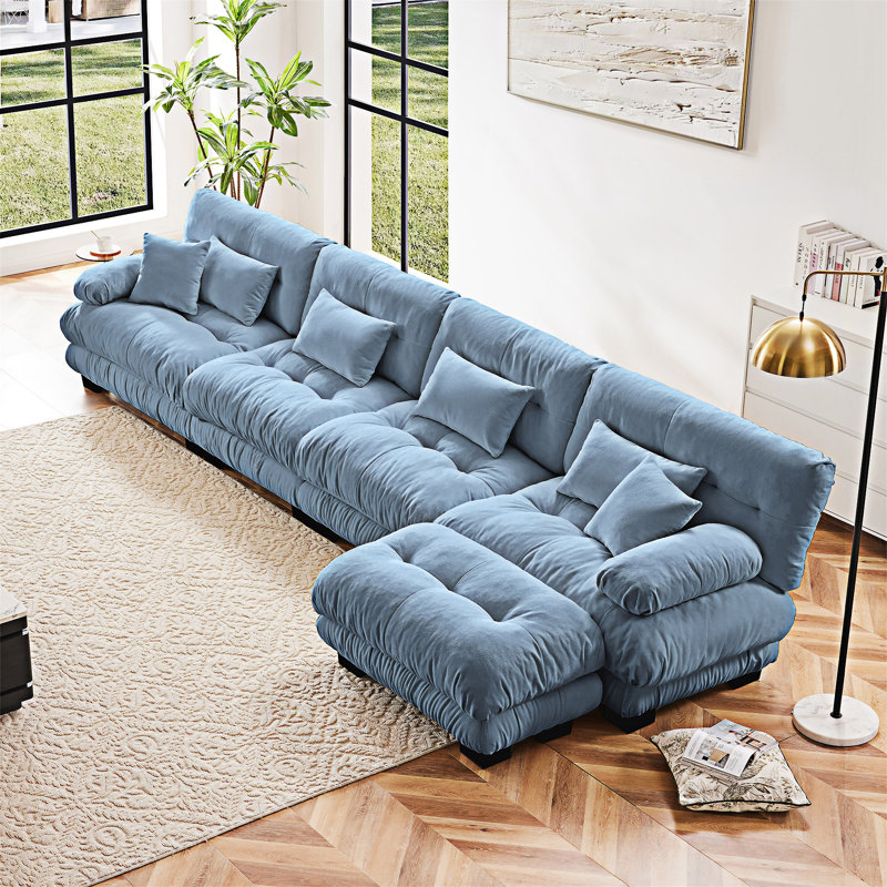 Canapé modulaire modulaire avec repose-pieds convertible