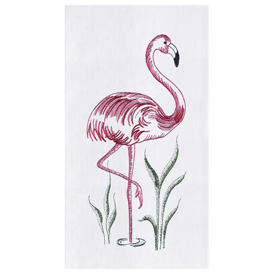 Flamingo Flour Sack Cotton Kitchen Towel