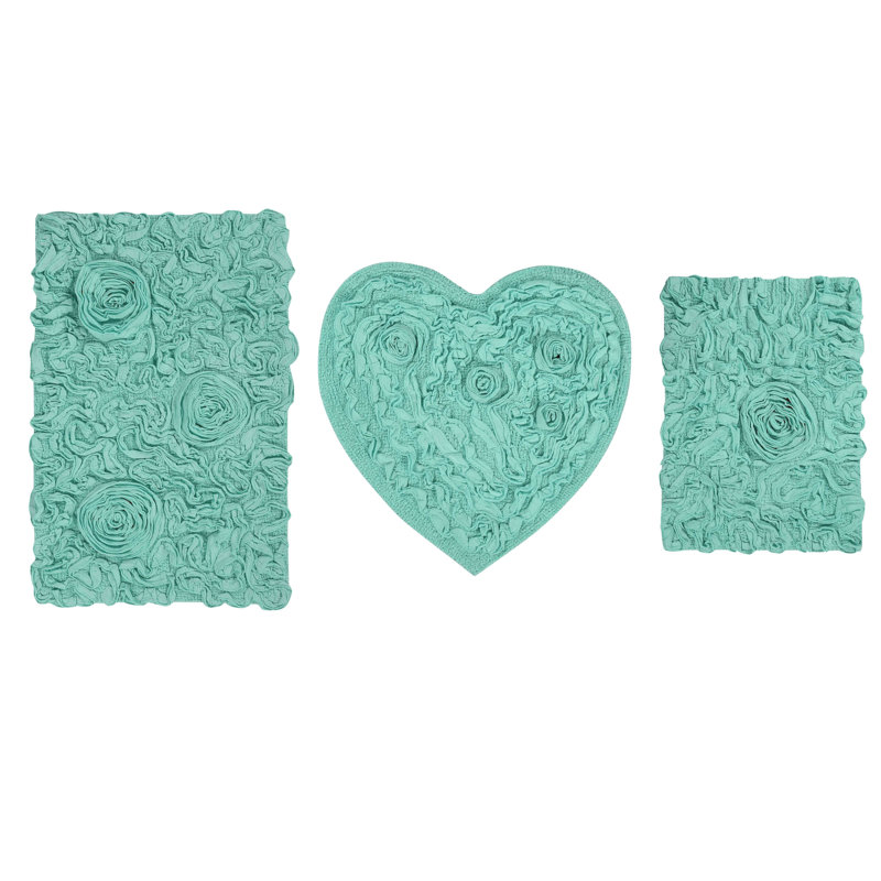 Tapis pour salle de bain Hamish, Turquoise