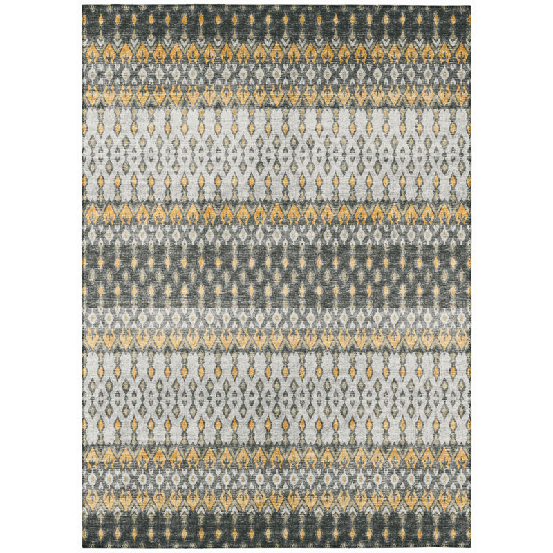 Antrel Chenille Ikat Indoor / Outdoor Rug, Rectangle 3' x 5'