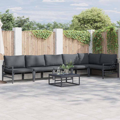 Vidaxl Garden Sofa Set 7 Pcs Anthracite Steel
