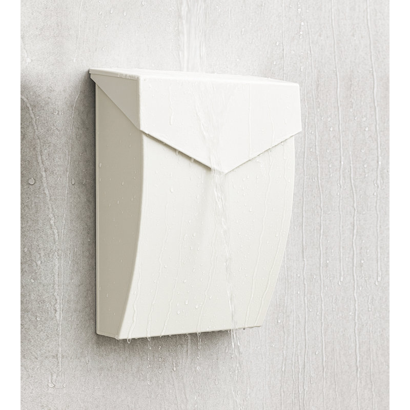Bradley Metal Wall Mounted Mailbox, White