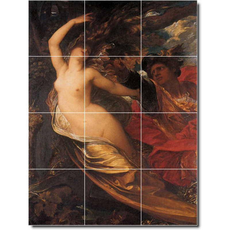 Carreau de céramique décorative 12,75 po x 17 po 4,25 po x 4,25 po, George Watts, peinture nue W09501