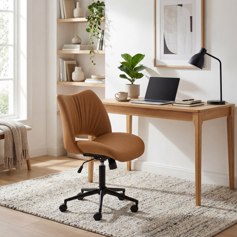 Chaise de bureau Alleyna, Tanné