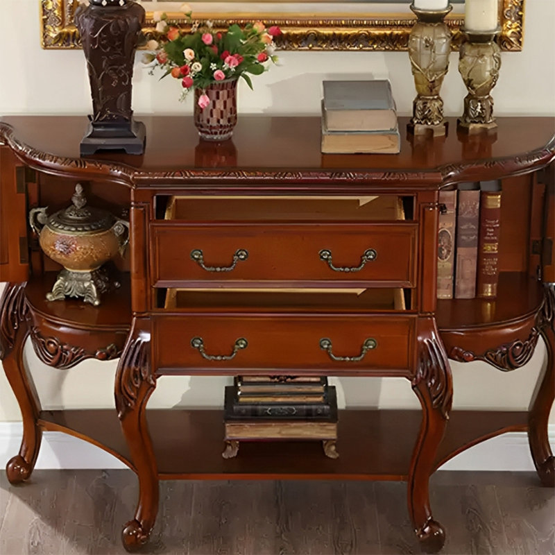 Rural Classical Multifunctional Console Table, 38.58" H x 55.12" W × 19.69" D