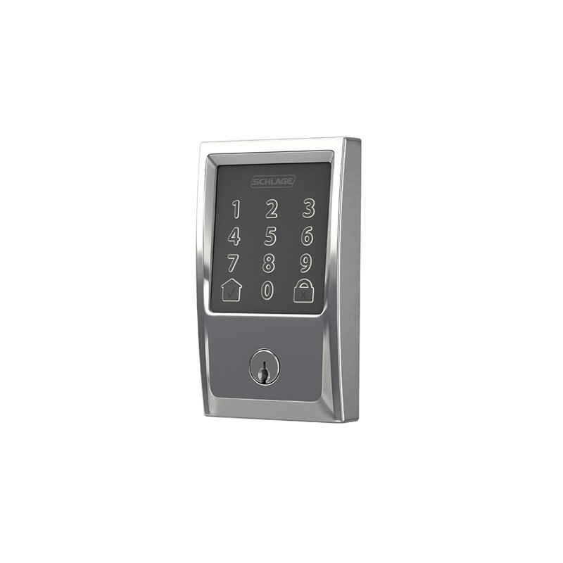 Encode Smart WiFi Deadbolt with Century Trim, Bright Chrome, Yes