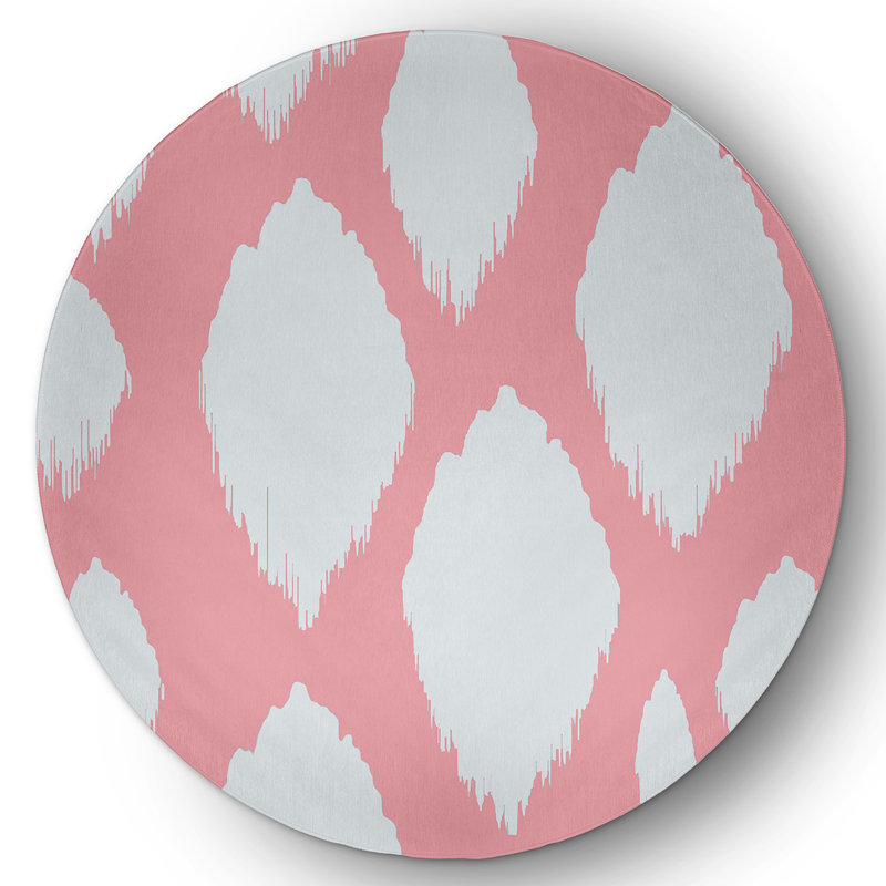 Lovelle Chenille Abstract Indoor Rug, Round 5'
