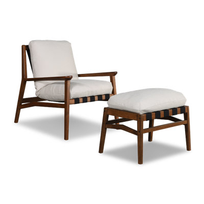 Méridienne et repose-pieds Mid Century