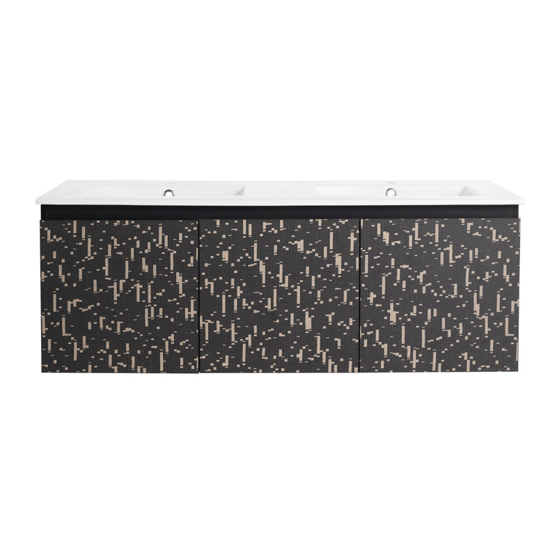 48" Floating Wall-Mounted Bathroom Vanity With Ceramics Sink And Soft-Close Cabinet Door