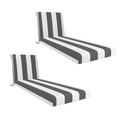 Ensemble de coussins de chaise longue d'extérieur 2 pièces