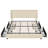 Full Size Bed with Storage Drawers Upholstered Platform Bed Adjustable with Nailhead Trim Headboard Wooden Slats Support Bed Frame-88284568-88284569