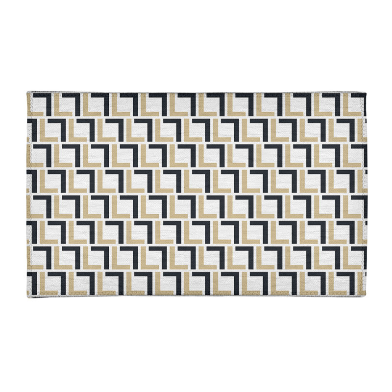 Geometric Indoor Rug, Rectangle 2' x 3'