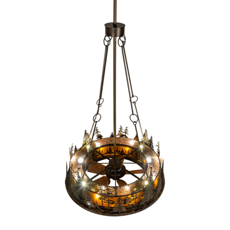 Tall Pines LED Downrod Ceiling Fan