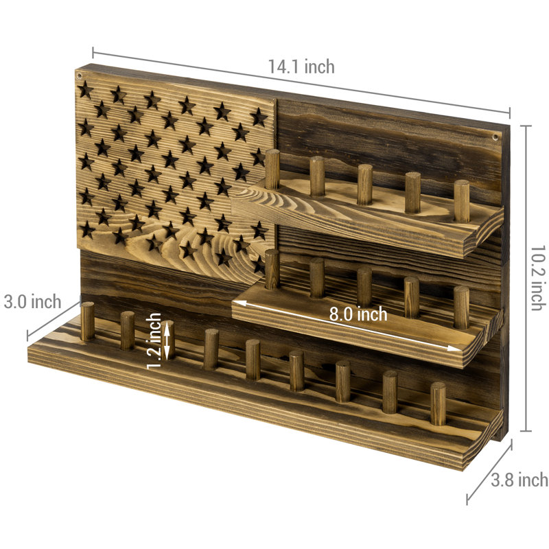Porte-anneau mural en bois