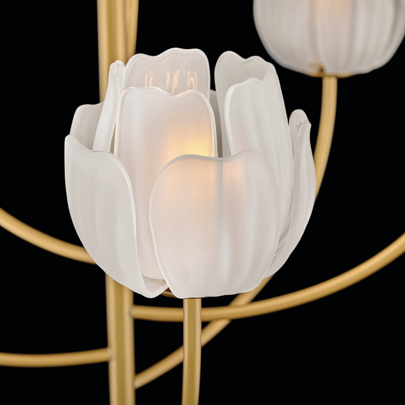 Fantine 6 - Light Chandelier, White