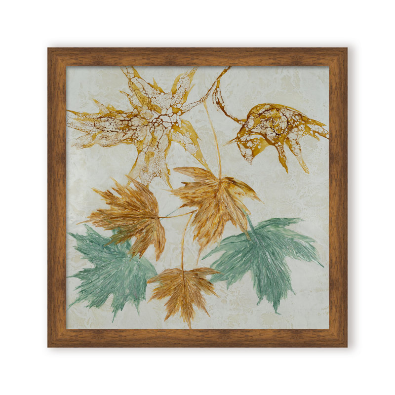 Nature Inspired "Lustrous Foliage" Canvas Wall Art By , 20" H x 20" W x 2.375" D, Framed Canvas, Beige